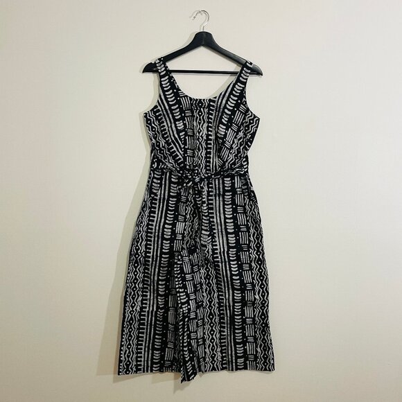 GLOBAL MAMAS Handmade Fair Trade Pathways Batik Cotton Jumpsuit (Black, S) - Picture 4 of 7